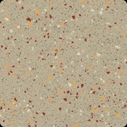 Citrine vinyl flooring in sand tones with orange and charcoal flecks