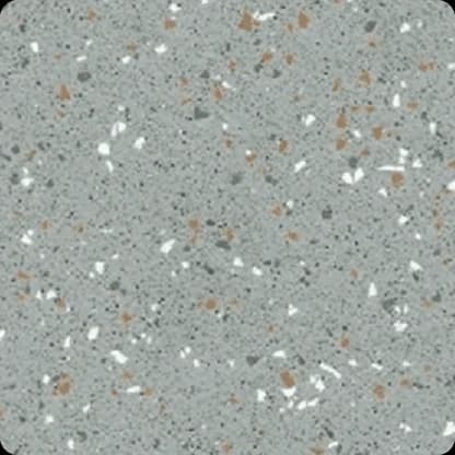 Pebble vinyl flooring in grey with brown and white flecks