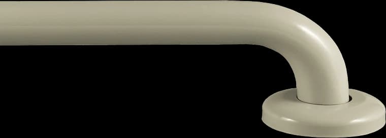 An ivory grab rail with a smooth coating