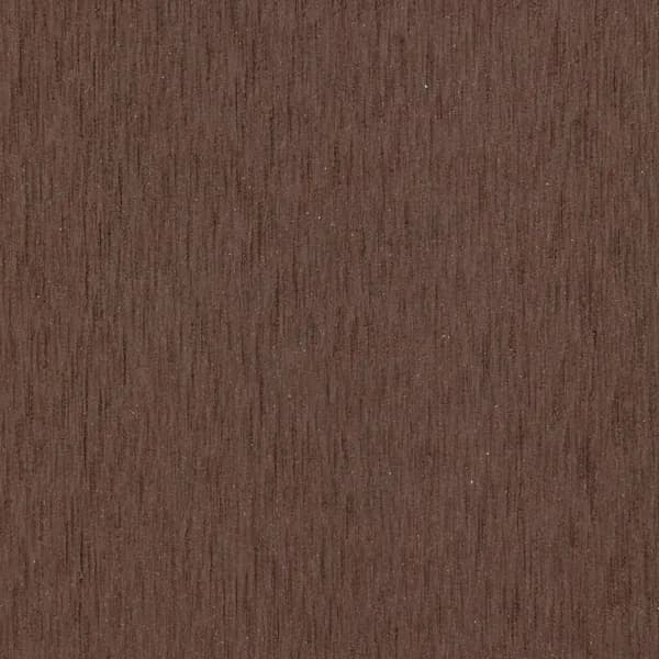 Composite decking board in Dark Brown, a dark brown woodgrain finish