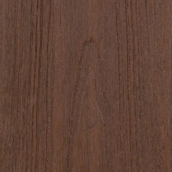Composite decking board in Riverbank Red, a red-brown woodgrain finish
