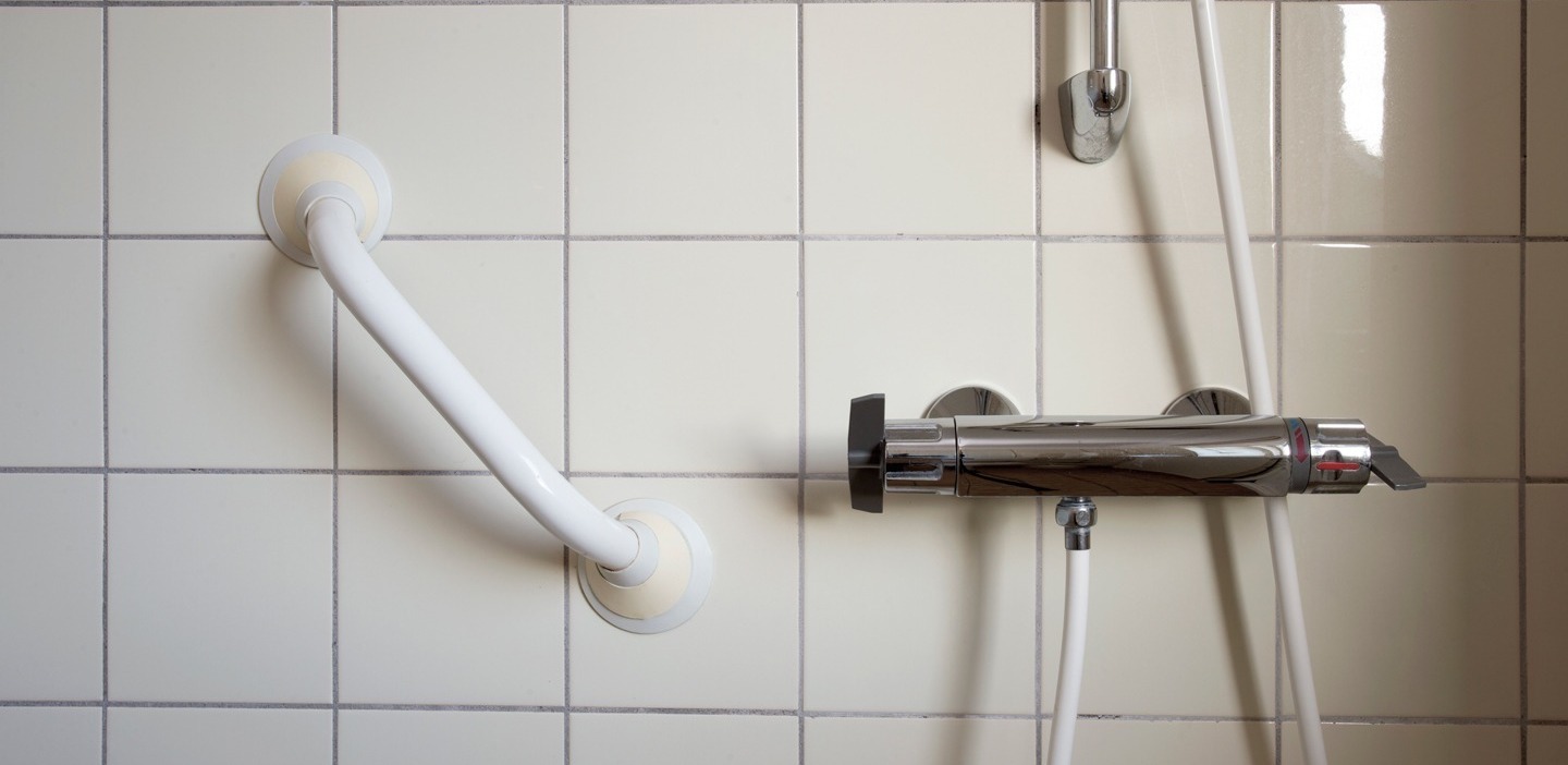 Suction Grab Rails in bathroom